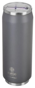 Ποτήρι Θερμός με Καλαμάκι 500ml ESTIA Save the Aegean Grey Matte 01-9441