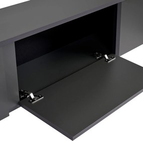Έπιπλο Τηλεόρασης Ανθρακί / Μαύρο IZAVA 180x30x50