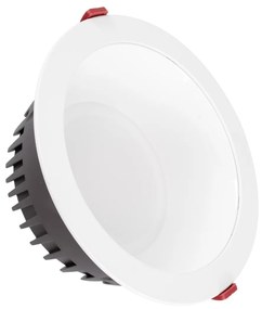 GloboStar® 60196 Χωνευτό LED Panel Downlight Φ22cm 42W 4830lm 60° AC 220-240V IP20 Φ22 x Υ9.5cm Θερμό Λευκό 2700K - OSRAM LED CHIP TECHNOLOGY - 5 Years Warranty