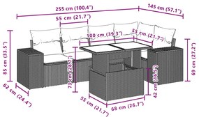 ΚΑΝΑΠΕΣ ΚΗΠΟΥ 6 ΤΕΜΑΧΙΩΝ ΜΑΥΡΟ ΑΠΟ ΣΥΝΘΕΤΙΚΟ ΡΑΤΑΝ ΜΕ ΜΑΞΙΛΑΡΙΑ 3269146