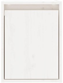 vidaXL Ντουλάπια Τοίχου 2 τεμ. Λευκά 30x30x40 εκ. Μασίφ Ξύλο Πεύκου