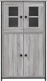 vidaXL Ντουλάπι Γκρι Sonoma 62x32x106,5 εκ. από Επεξεργασμένο Ξύλο