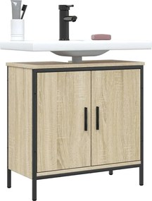 vidaXL Ντουλάπι Νιπτήρα Μπάνιου Sonoma Δρυς 60x30x60 εκ. Επεξ. Ξύλο