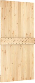 vidaXL Συρόμενη Πόρτα Φυσικό και Λευκό 100 x 210 cm