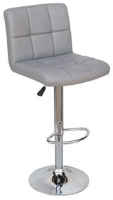 Σκαμπό Bar 40 43.2227.S (Σετ 2τμχ) 43x52x110cm Grey Metal, Technoderma