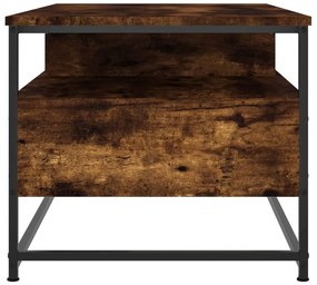 vidaXL Τραπεζάκι Σαλονιού Καπνιστή Δρυς 100 x 51x 45 εκ. Επεξεργ. Ξύλο