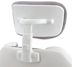 ΚΑΡΕΚΛΑ ΓΡΑΦΕΙΟΥ SALENA HM1086.10 ΣΕ ΓΚΡΙ ΛΕΥΚΟ ΧΡΩΜΑ 65x73x130 εκ.