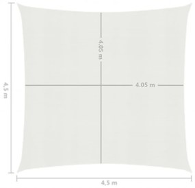 Πανί Σκίασης Λευκό 4,5 x 4,5 μ. από HDPE 160 γρ./μ² - Λευκό
