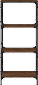vidaXL Βιβλιοθήκη 4 Επιπέδων Καφέ Δρυς 59 x 35 x 132 εκ. Επεξεργ. Ξύλο