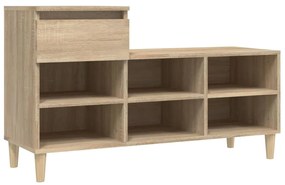 vidaXL Παπουτσοθήκη Sonoma Δρυς 102x36x60 εκ. από Επεξεργασμένο Ξύλο