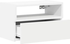 vidaXL Κομοδίνα Επιτοίχια 2 τεμ. Λευκά 45x26x28,5 εκ.