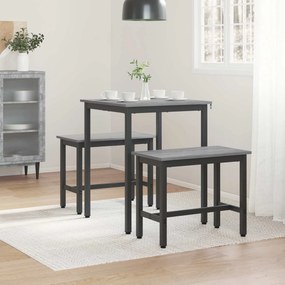 vidaXL Τραπεζαρίες 60 x 60 x 75 cm Επεξεργασμένο Ξύλο Γκρι Sonoma