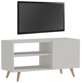 Έπιπλο τηλεόρασης Orianne pakoworld μελαμίνης λευκό-φυσικό 90x32x46εκ