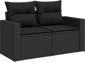 vidaXL Σετ Καναπέ Κήπου 11 τεμ. 7-Αριθμός καθισμάτων Μαύρο