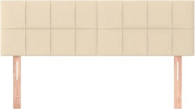 vidaXL Κεφαλάρια Κρεμ Ύφασμα 144x5x78/88 εκ.