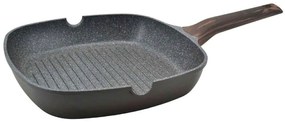 Τηγάνι - Γκριλιέρα Αντικολλητική 345-28 28x28x5,5cm Black-Brown Ankor 28cm Aluminium