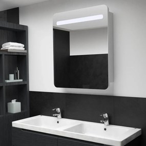 Ντουλάπι Μπάνιου με Καθρέφτη και Φωτισμό LED 68 x 9 x 80 εκ. - Λευκό