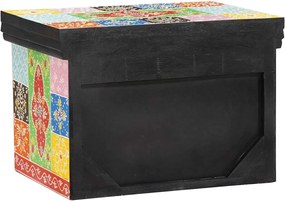 vidaXL Κομοδίνο με συρτάρι 2 pcs Πολύχρωμο 40 x 30 x 28 εκ