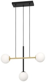 Φωτιστικό Οροφής Paz 390177 63,5x19,5x150cm 3xE14 40W Multi Eglo Steel,Opaline
