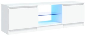 vidaXL Έπιπλο Τηλεόρασης με LED Λευκό 120 x 30 x 35,5 εκ.