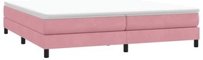 vidaXL Κρεβάτι Boxspring χωρίς Στρώμα Ροζ 200x210 εκ. Βελούδινο