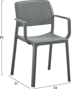 ΠΟΛΥΘΡΟΝΑ ΕΞ.ΧΩΡΟΥ COMFEE HM6102.05 DARK OLIVE GREEN ΠΟΛΥΠΡΟΠΥΛΕΝΙΟ 54x57x83Υεκ.