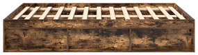 vidaXL Πλαίσιο Κρεβατιού Καπνιστή Δρυς 120x200 εκ.