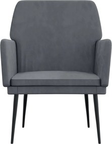vidaXL Πολυθρόνα Σκούρο Γκρι 62 x 79x 79 εκ. Βελούδινη