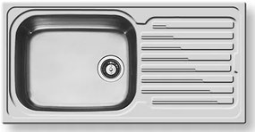 Νεροχύτης Pyramis Amaltia 1B 1D-100X50-λείο