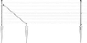 vidaXL Συρματόπλεγμα με ακίδες 10 x 0,4 m Γαλβανισμένος Χάλυβας Ασημί