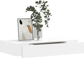 vidaXL Ράφια Τοίχου με Συρτάρια 2 τεμ. Λευκά 48 εκ.