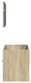 vidaXL Ντουλάπι Μπάνιου με Καθρέφτη Sonoma δρυς 80x38,5x45 εκ.