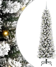 vidaXL Τεχνητό Χριστουγεννιάτικο Δέντρο με 300 LED Λευκό 180 cm