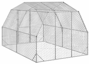 vidaXL Chicken Run 2,5x4x2,25 m Γαλβανισμένος χάλυβας