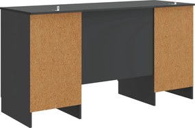 vidaXL Γραφείο Μαύρο 142,5 x 50 x 75 εκ. Επεξεργασμένο Ξύλο