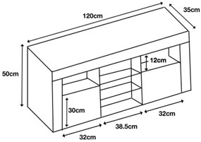 Έπιπλο τηλεόρασης Niccolo-Leuko