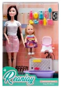 Κούκλα με παιδί και αξεσουάρ φροντίδας - CS699-46 - 917471