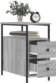 vidaXL Κομοδίνα 2 τεμ. Γκρι Sonoma 30 x 60 x 60 εκ. από Επεξεργ. Ξύλο