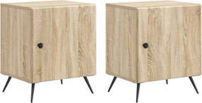 vidaXL Κομοδίνο 2 τμχ. Sonoma Δρυς 43 x 34,5 x 50 εκ