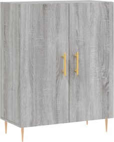 vidaXL Ντουλάπι Γκρι Sonoma 69,5 x 34 x 180 εκ. Επεξεργασμένο Ξύλο