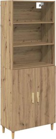 vidaXL Highboard Artisan Oak 69,5 x 32,5 x 180 εκ Επεξεργασμένο ξύλο