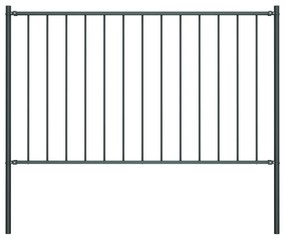 vidaXL Πάνελ Περίφραξης με Στύλους Ατσάλι με Ηλεκτροστατική Βαφή Ανθρακί 1,81x0,75 μ.