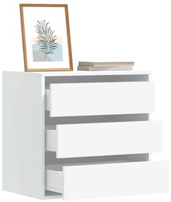 Συρταριέρα Γωανική Λευκή 60x41x58 εκ. από Επεξεργασμένο Ξύλο