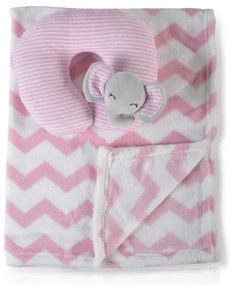 ΒΡΕΦΙΚΗ ΚΟΥΒΕΡΤΑ ΑΓΚΑΛΙΑΣ CANGAROO 90X75 ΜΕ ΜΑΞΙΛΑΡΙ SAMMY PINK 3800146267568