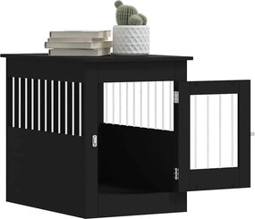 vidaXL Κλουβί Σκύλου Μαύρο 55x80x68 εκ. από Επεξεργασμένο Ξύλο