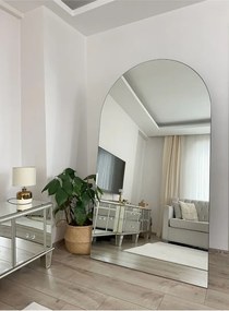 Stewehome Οβάλ επιδαπέδιος καθρέφτης χωρίς πλαίσιο Λευκό 180x100 cm