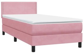 ΚΡΕΒΑΤΙ BOXSPRING ΜΕ ΣΤΡΩΜΑ ΡΟΖ 80X220 ΕΚ. ΒΕΛΟΥΔΙΝΟ 3316814