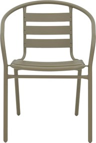 Πολυθρόνα Tade pakoworld μέταλλο σαμπανιζέ 54x62x74εκ