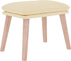 vidaXL Υποπόδιο Κρεμ 45 x 29,5 x 35 εκ. Υφασμάτινο