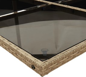 vidaXL Σετ Τραπεζαρίας Κήπου 5 τεμ. Μπεζ Συνθετικό Ρατάν με Μαξιλάρι